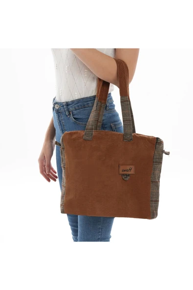 ÇANTA avvaH Özel Tasarım Fitilli Kadife Kol Çantası KKKK1020 - 3