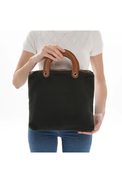 ÇANTA avvaH Özel Tasarım Haki Kaşe Bohem Desenli El Çantası HKDJKE1016 - 2