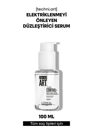 L'OREAL PROFESSİONNEL Techni Art Liss Control+ Elektriklenmeyi Önleyen Düzleştirici Şekillendirici Serum 50 Ml