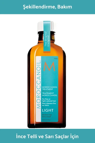 MOROCCANOİL Light Treatment Ince Telli Veya Sarı Saçlar Için Hafif Bakım Yağı 100 ml - 3