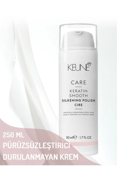 KEUNE Keratin Smooth Silkening Polish Pürüzsüzleştirici Durulamayan Krem 50 Ml