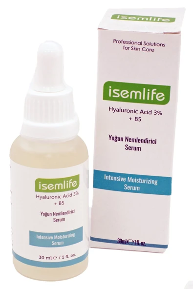İSEMLİFE Yoğun Nemlendirici Bakım Serumu 30 ml (HYALURONIC ACID 3% VİTAMİN B5) - 2