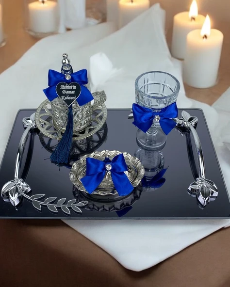 Thorn Söz Nişan Tepsisi ve Damat Kahve Tepsisi - 4
