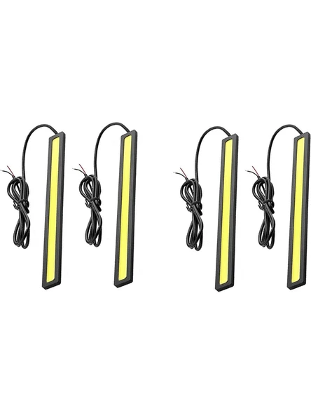 4 x Su Geçirmez Süper Parlak Araba Drl Sis Sürüş Lambaları Cob LED Işık Beyaz - 2
