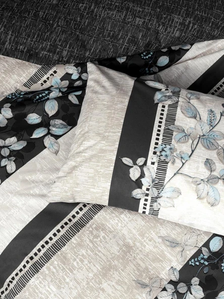 Cotton Box Ranforce Nevresim Takımı Çift Kişilik Lehlare Antrasit - 2