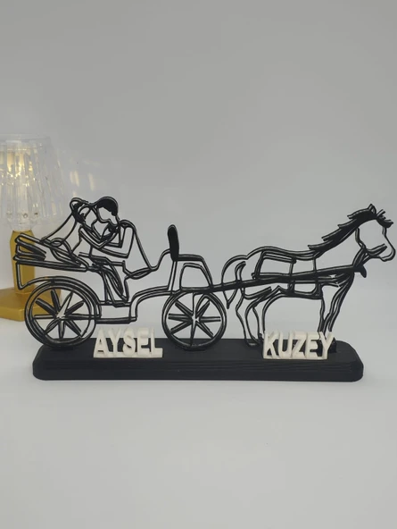 Nostaljik Araba 3D Baskılı Dekor Kişiselleştirilmiş Romantik Hediye - 5