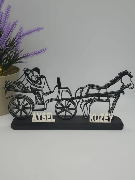 Nostaljik Araba 3D Baskılı Dekor Kişiselleştirilmiş Romantik Hediye - 3