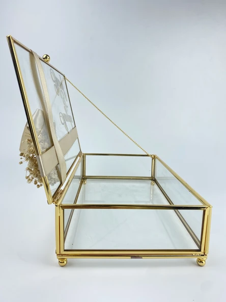 Prism Dekoratif Cam Çikolata ve Makyaj Kutusu - 4