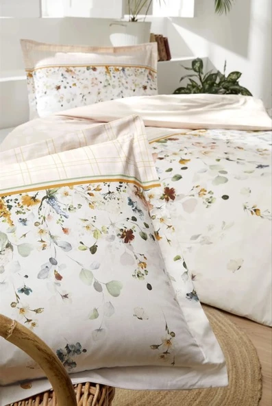 Özdilek Çift Kişilik Ranforce Nevresim Takımı Marigold Krem - 2