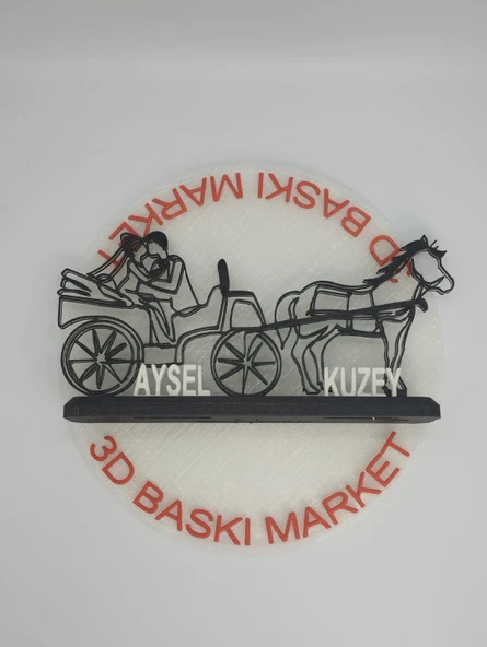 Nostaljik Araba 3D Baskılı Dekor Kişiselleştirilmiş Romantik Hediye - 8