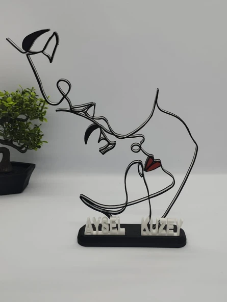 İç İçe Aşk 3D Baskılı Dekor Sevgililer Günü veya Yıldönümleri için Romantik Hediye - 4