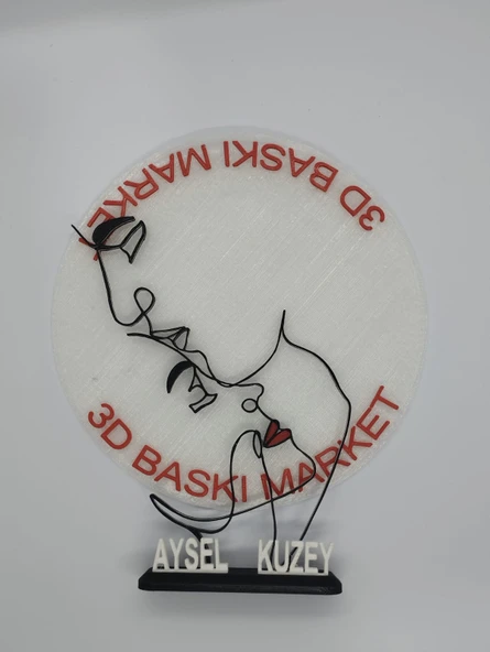 İç İçe Aşk 3D Baskılı Dekor Sevgililer Günü veya Yıldönümleri için Romantik Hediye - 8