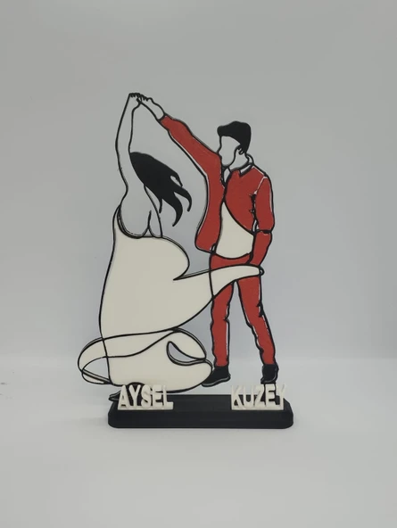 Dans Eden Aşk 3D Baskılı Dekor Sevgililer Günü veya Yıldönümleri için Romantik Hediye - 6