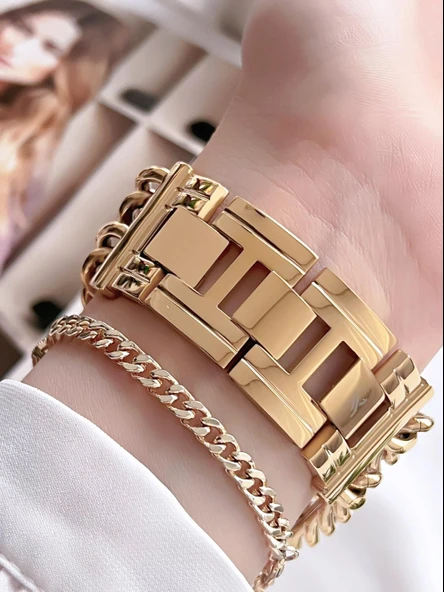 Daniel Klein Çelik Kordon 3 Atm Suya Dayanıklı Özel Tasarım Kadın Kol Saat+Bileklik VS.BLKT.0102 - Resim 3