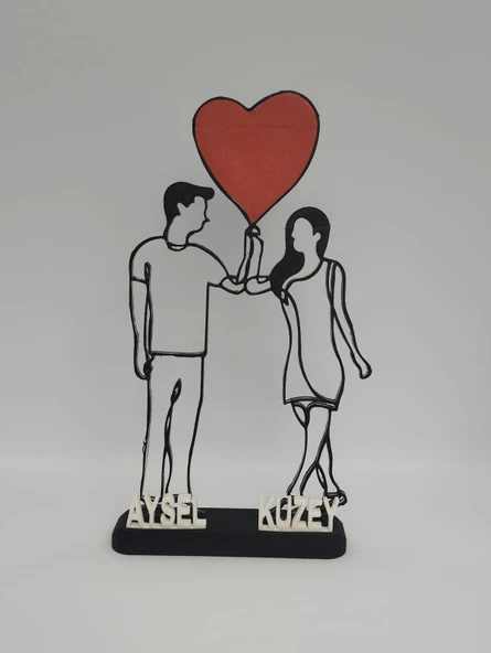 Ebedi Aşk 3D Baskılı Dekor Sevgililer Günü veya Yıldönümleri için Benzersiz Romantik Hediye - 6