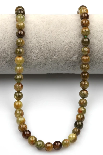 Yeşil Garnet (Tsaworit) Doğal Taş Dizi 8 mm Küre Kesim - 2