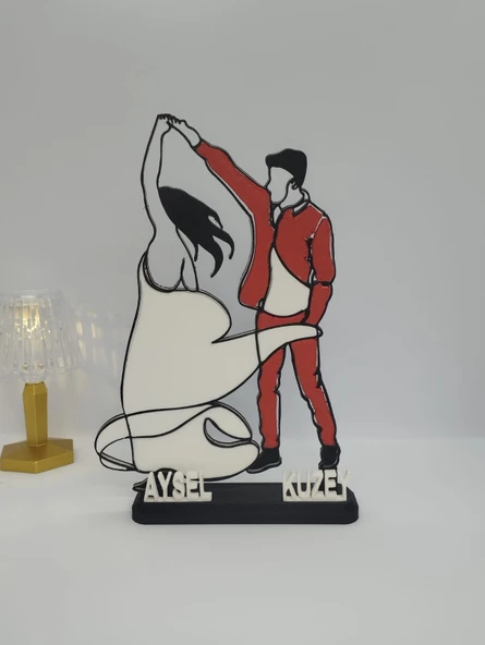 Dans Eden Aşk 3D Baskılı Dekor Sevgililer Günü veya Yıldönümleri için Romantik Hediye - 5