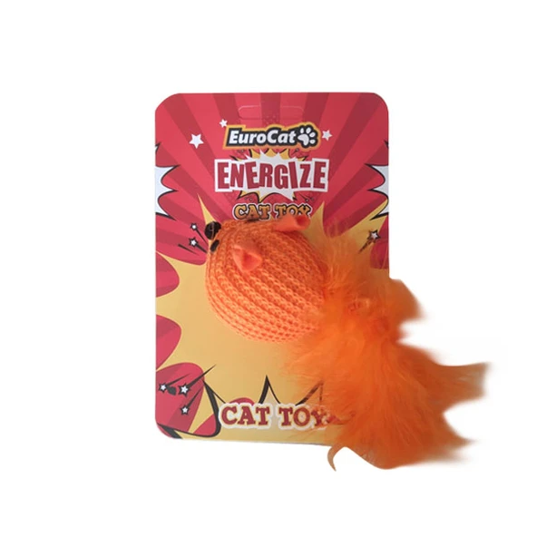 EuroCat Kedi Oyuncağı Tombik Tük Kuyruklu Fare 12cm ürün görseli