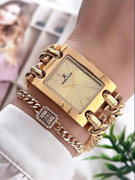 Daniel Klein Çelik Kordon 3 Atm Suya Dayanıklı Özel Tasarım Kadın Kol Saat+Bileklik VS.BLKT.0102 ürün görseli