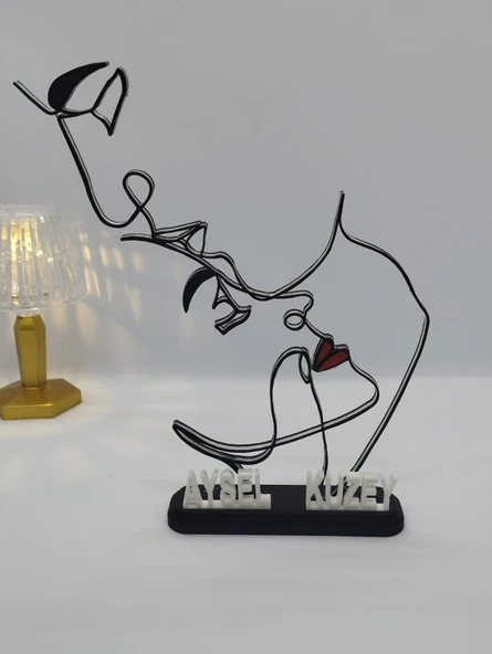 İç İçe Aşk 3D Baskılı Dekor Sevgililer Günü veya Yıldönümleri için Romantik Hediye - 5