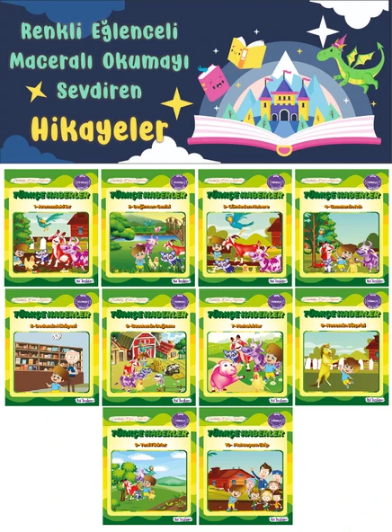 2.Sınıf Renkli Eğlenceli Maceralı Okumayı Sevdiren Hikaye Seti 6 ürün görseli 1