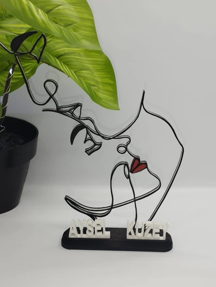 İç İçe Aşk 3D Baskılı Dekor Sevgililer Günü veya Yıldönümleri için Romantik Hediye - 2