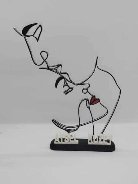 İç İçe Aşk 3D Baskılı Dekor Sevgililer Günü veya Yıldönümleri için Romantik Hediye - 6