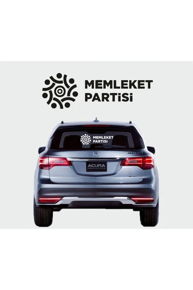 Memleket Partisi Logo Oto özel yeni sticker Siyah 33*10 Cm