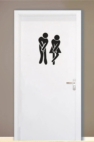 Dekoratif Tuvalet Banyo özel yeni sticker Duvar Etiket Kapı özel yeni sticker 18cmx12cm