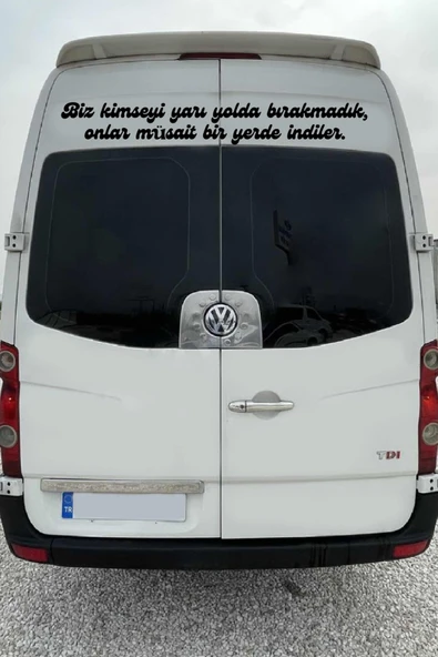 Oto Cam Yazı Sözleri Ticari-Servis-Dolmuş-Panelvan Uzun özel yeni sticker Model 1