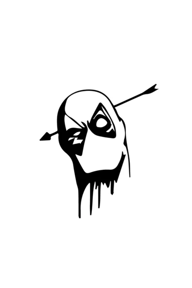 Deadpool Araç Arkası özel yeni sticker Siyah