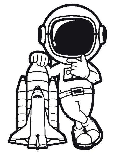 Astronot Temalı Sticker 30 X 45 Cm