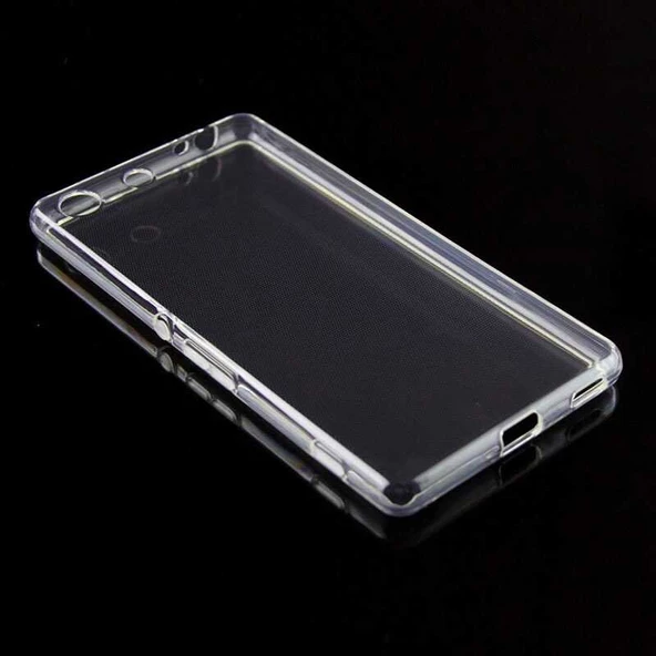 Sony Xperia M5 Kılıf Zore Şeffaf İnce ve Esnek Süper Silikon - Resim 3