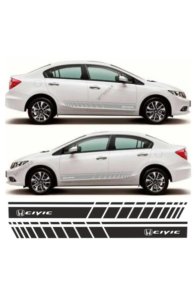 Honda Civic İçin özel yeni uyumlu Aksesuar Oto Yan Şerit özel yeni sticker