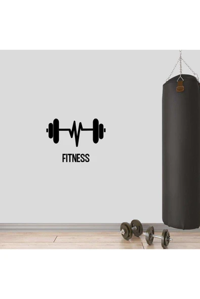 Kalp Ritimli Dumbell, Fitness Dekoratif Duvar özel yeni sticker, Çıkartma, Etiket