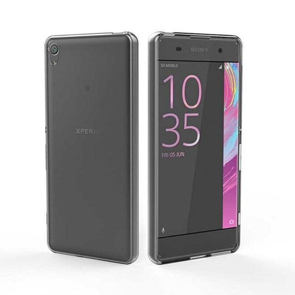 Sony Xperia X Kılıf Zore Şeffaf İnce ve Esnek Süper Silikon Kılıf