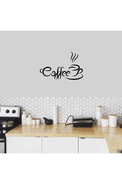 Coffee Fincan Silüeti Dekoratif Mutfak Duvar özel yeni sticker, Çıkartma
