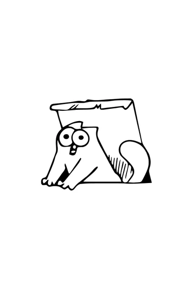 Kutudan Bakan Kedi Duvar Dekor Sticker 40 X 36 Cm