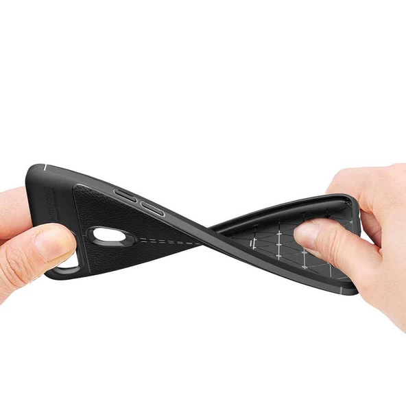 Oppo A7X Kılıf Zore Niss Deri Desenli Silikon Kılıf - Resim 12