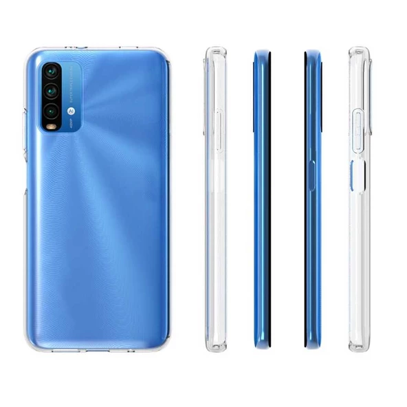 Xiaomi Redmi 9T Kılıf Şeffaf İnce ve Esnek Süper Silikon Kılıf - Resim 4