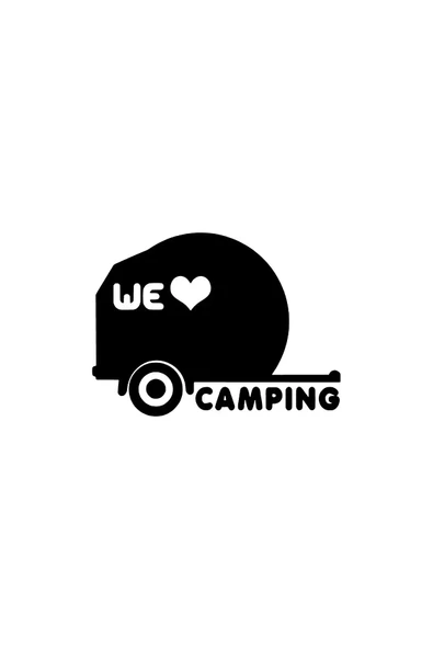 We Love Camping Duvar Dekor Sticker 40 X 28 Cm