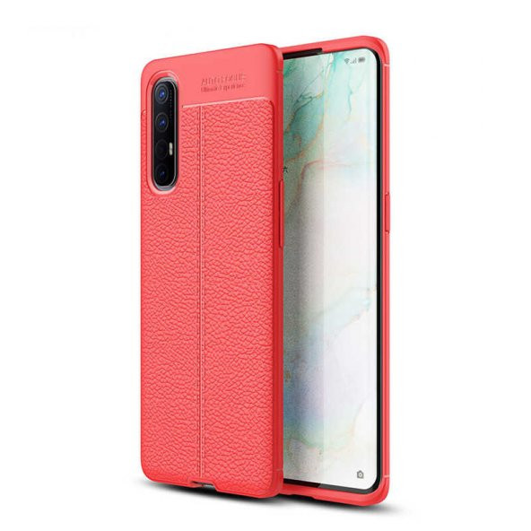 Oppo Reno 3 Pro 5G Kılıf Zore Niss Deri Desenli Silikon Kılıf - 2