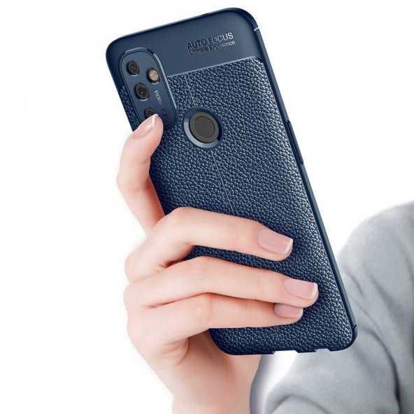 One Plus Nord N100 Kılıf Zore Niss Deri Desenli Silikon Kılıf - 8