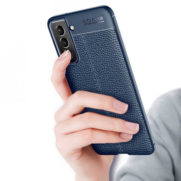 Galaxy S21 FE Kılıf Zore Niss Deri Desenli Silikon Kılıf - 5