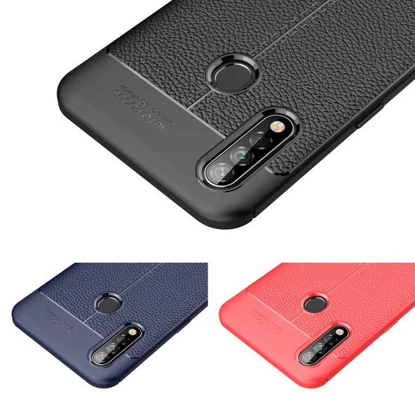 Oppo A31 Kılıf Zore Niss Deri Desenli Silikon Kılıf - Resim 8