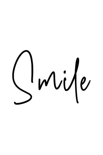 Smile Yazısı Duvar Dekor Sticker 40 X 28 Cm