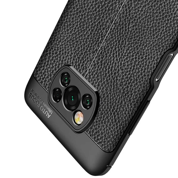 Xiaomi Poco X3 Kılıf Zore Niss Deri Desenli Silikon Kılıf - 7