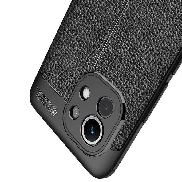 Xiaomi Mi 11 Kılıf Zore Niss Deri Desenl Silikon Kılıf - 11