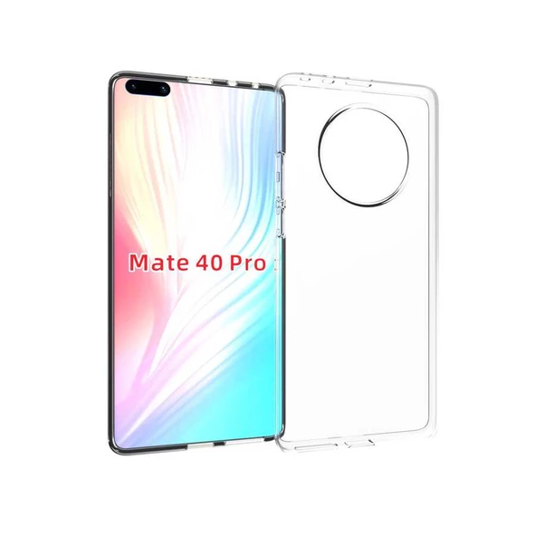 Huawei Mate 40 Pro Kılıf Şeffaf İnce ve Esnek Süper Silikon Kılıf ürün görseli 1