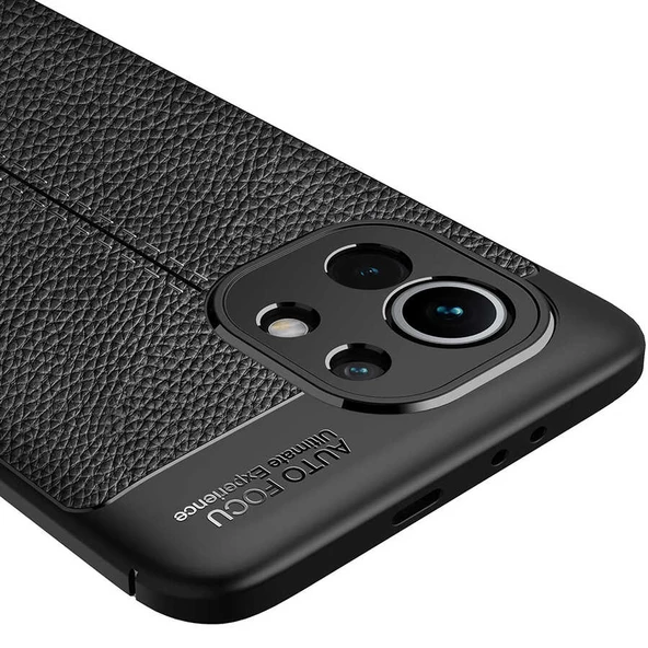 Xiaomi Mi 11 Kılıf Zore Niss Deri Desenl Silikon Kılıf - 12